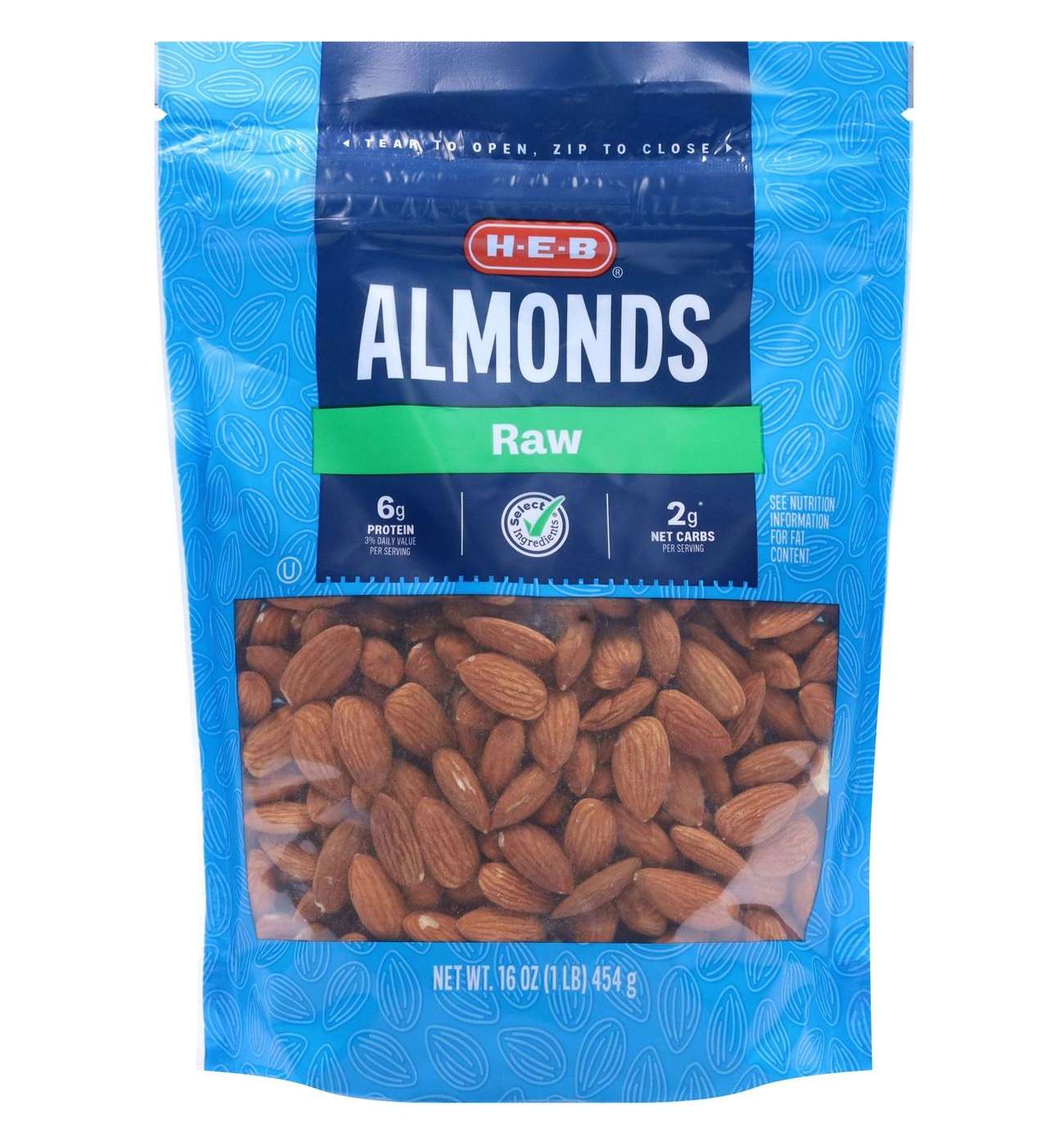 H-E-B Whole Raw Almonds; image 1 of 3
