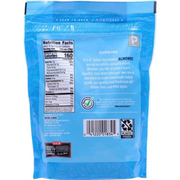 H-E-B Whole Raw Almonds, 16 oz