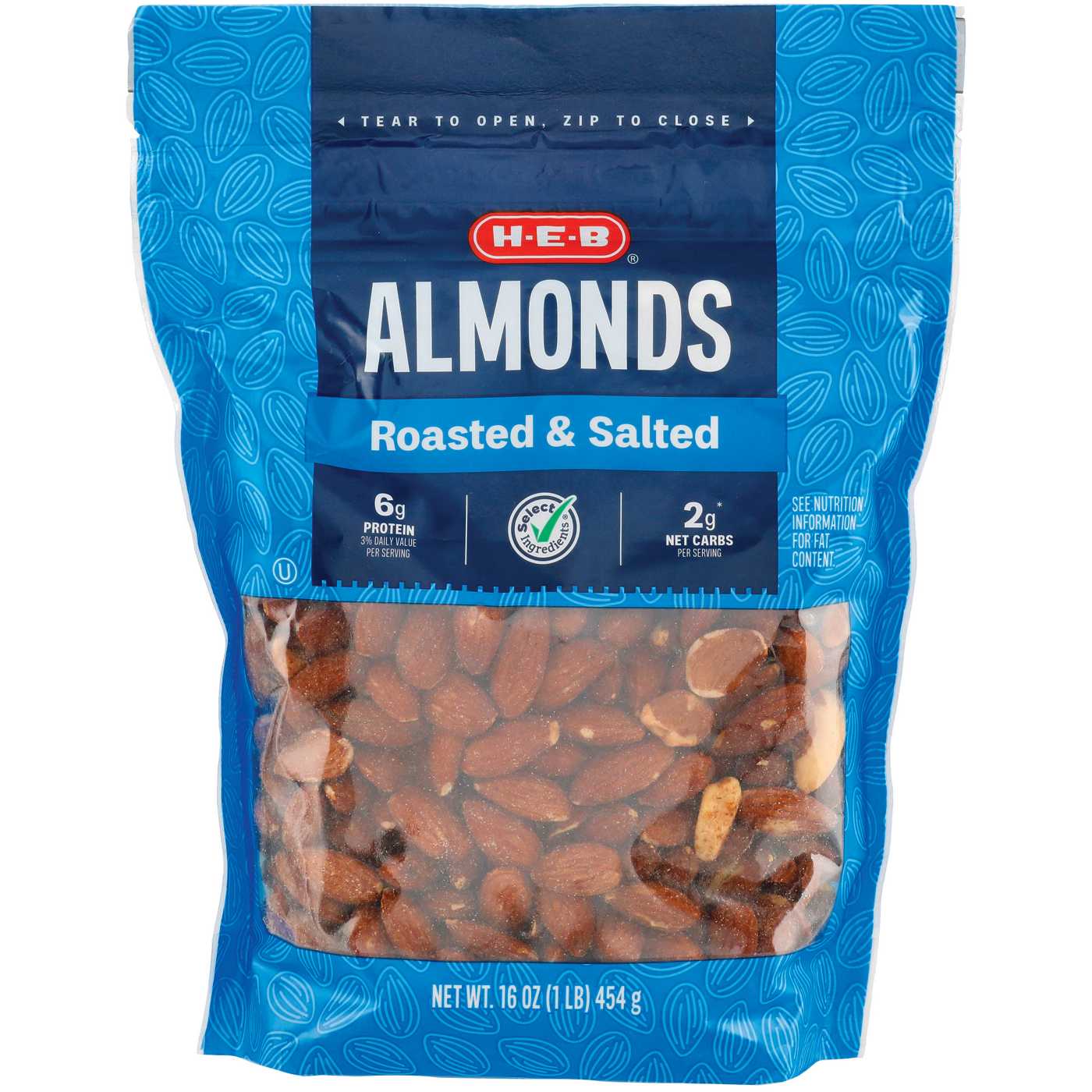 H-E-B Salted Roasted Almonds; image 1 of 3