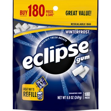 Eclipse Winterfrost Sugar Free Gum, 180 pc