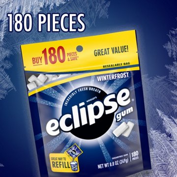 Eclipse Winterfrost Sugar Free Gum, 180 pc