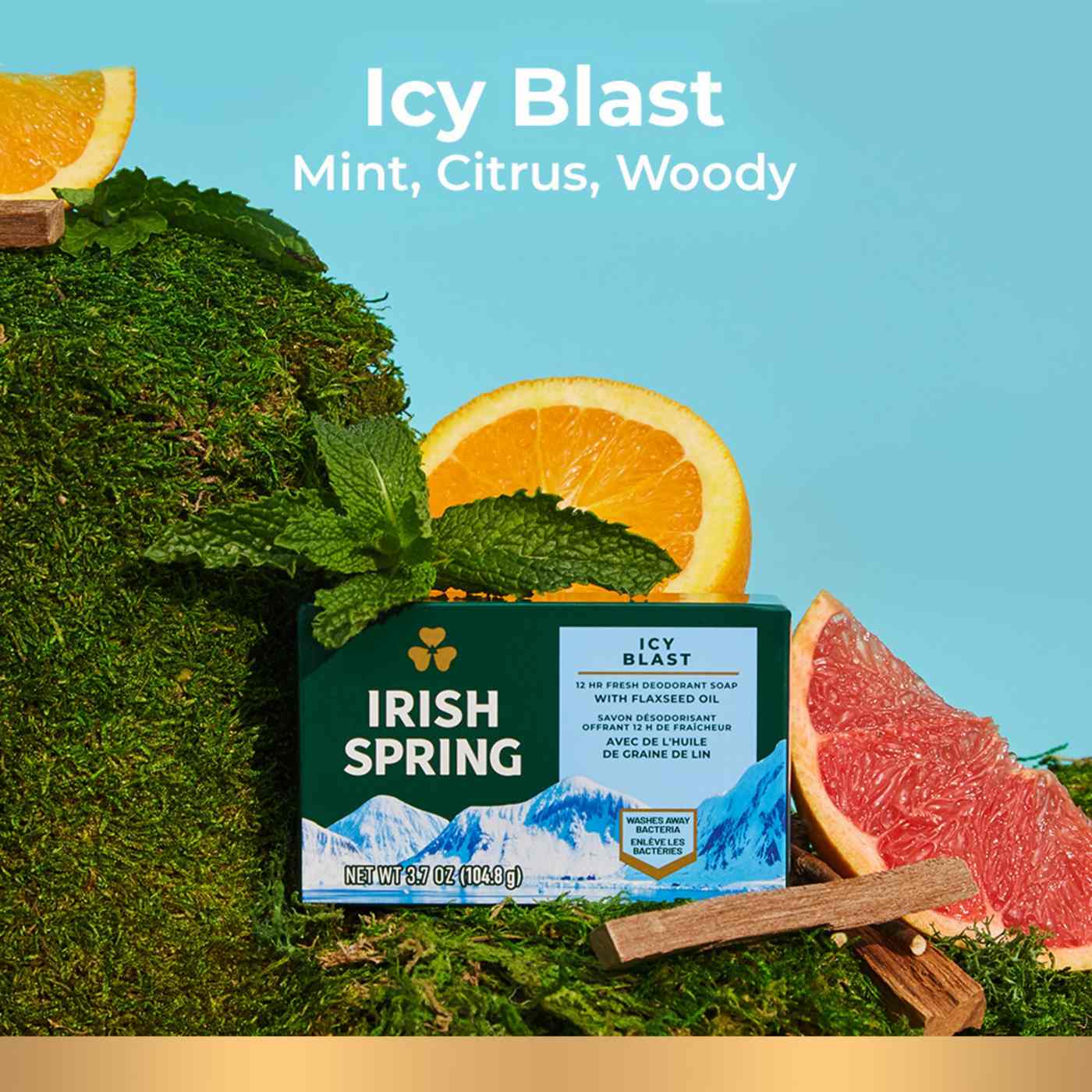 Irish Spring Icy Blast Deodorant Bar Soap for Men; image 4 of 8