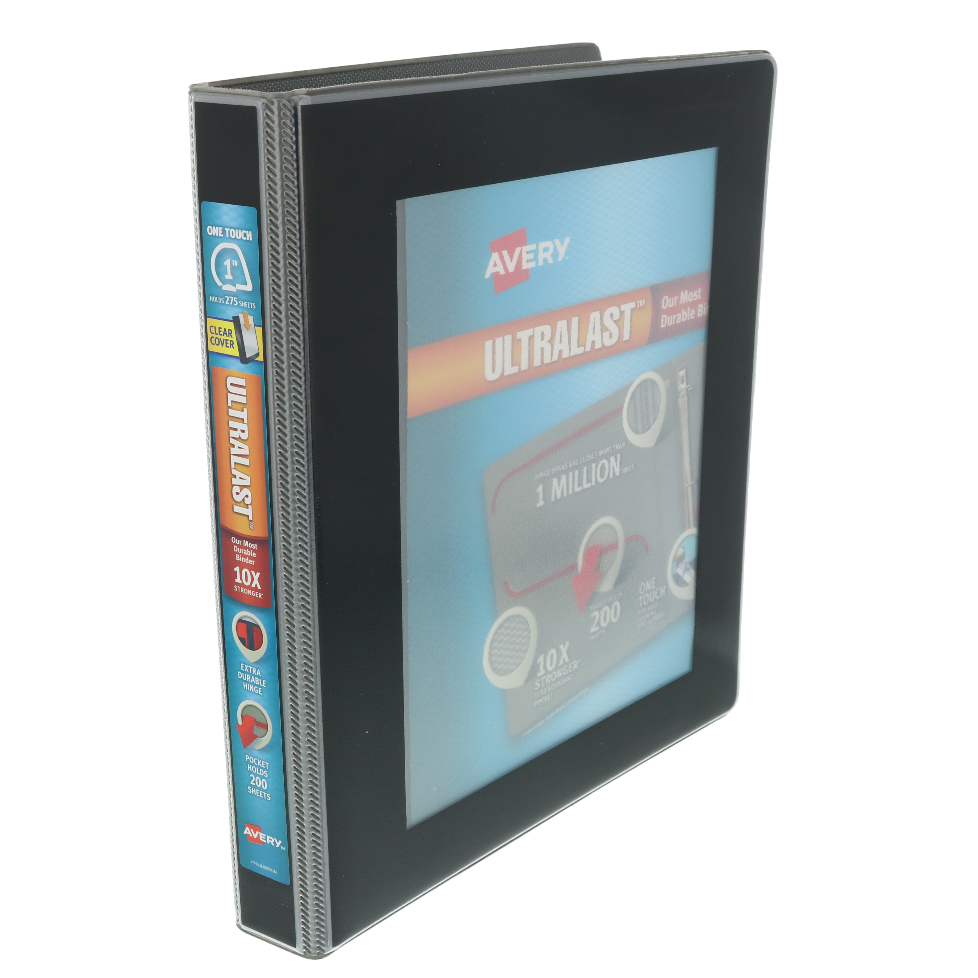 Avery Ultralast 1" Binder with Slant Rings, Black Shop Binders at HEB