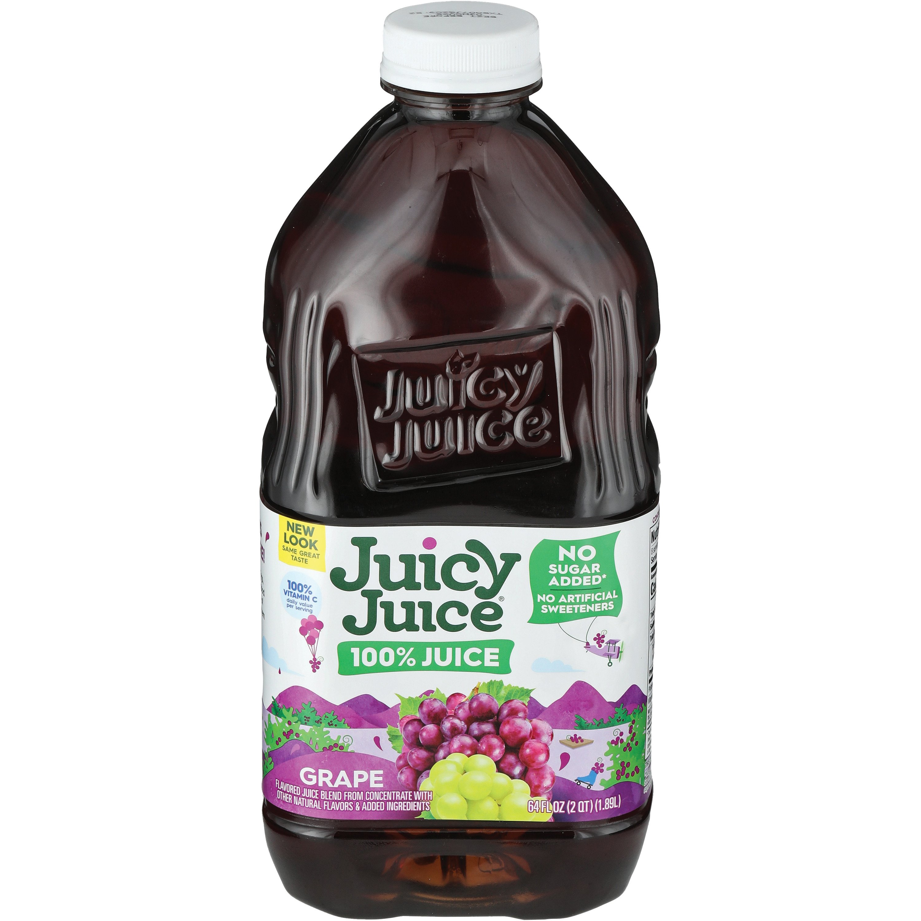 Juicy Juice No Sugar Added 100% Grape Juice, 64 oz