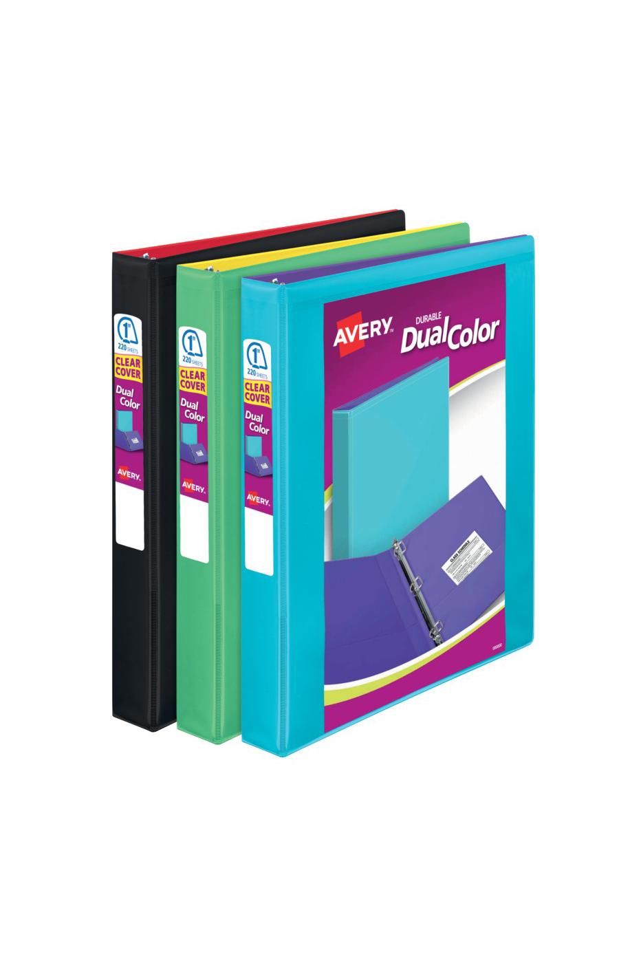 Avery Durable Dual Color Binder, Assorted Colors; image 1 of 4