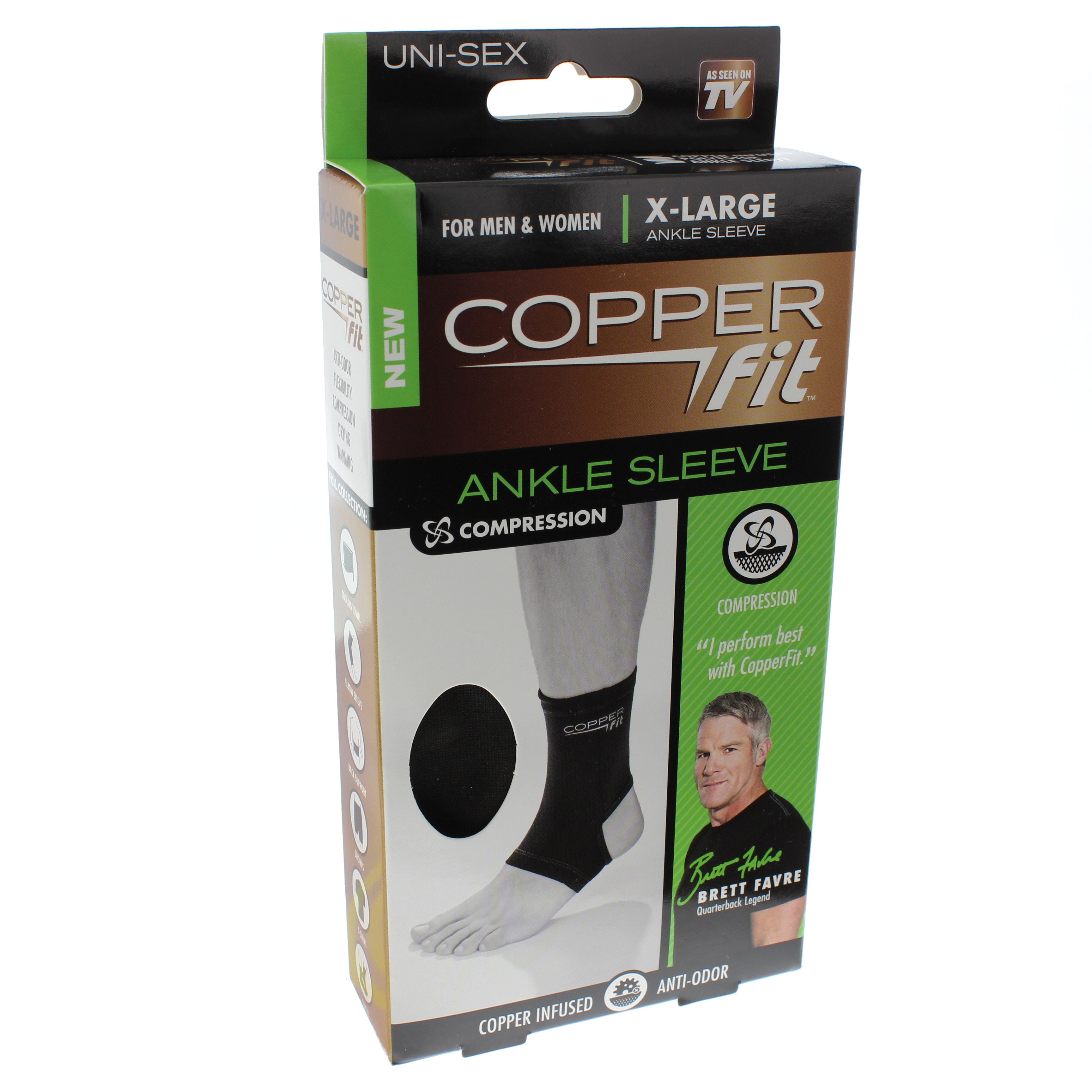 As Seen On TV Copper Fit Ankle Sleeve in XLarge Shop Sleeves & Braces at HEB
