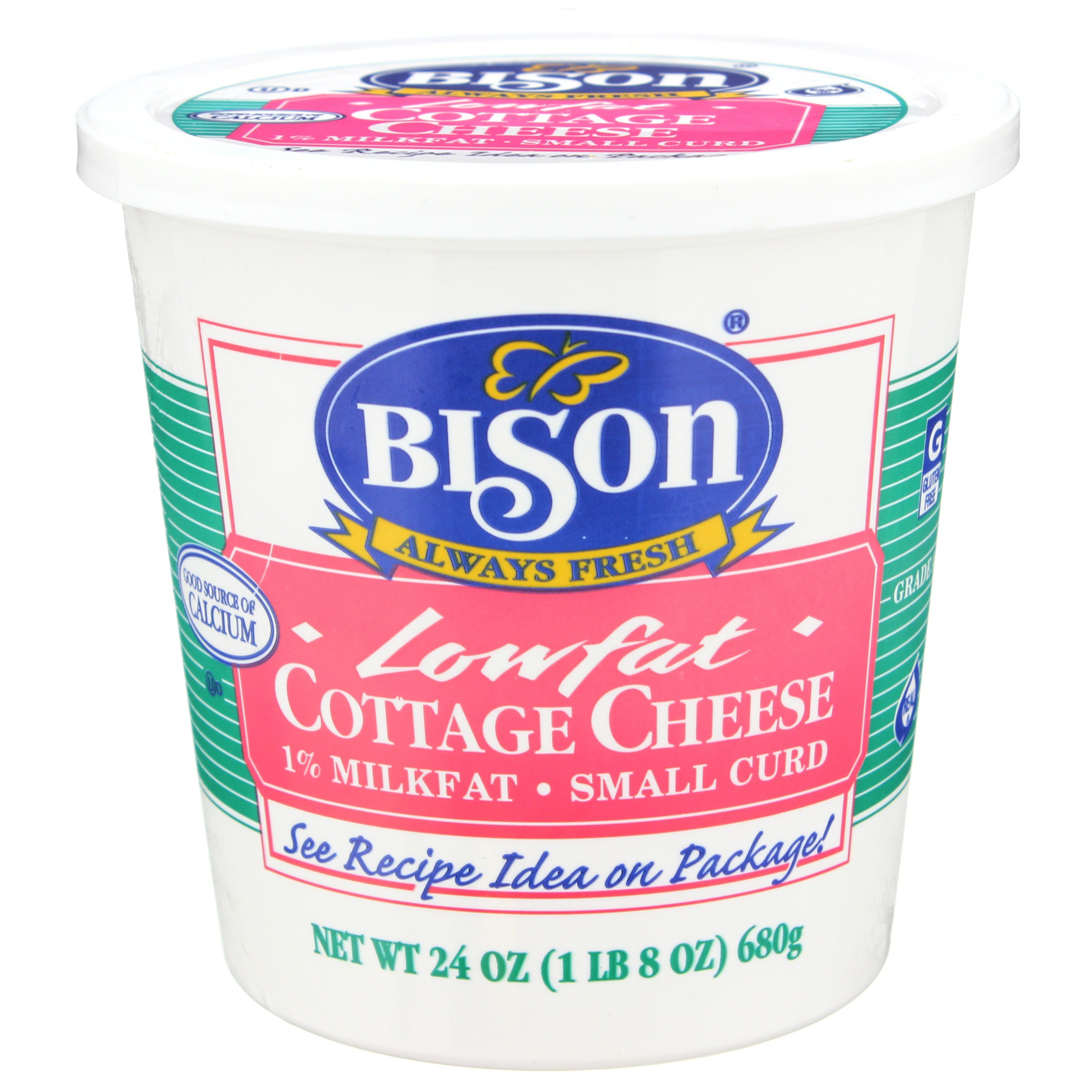 Bison Low Fat Cottage Cheese 1 Milkfat Small Curd Shop Cottage