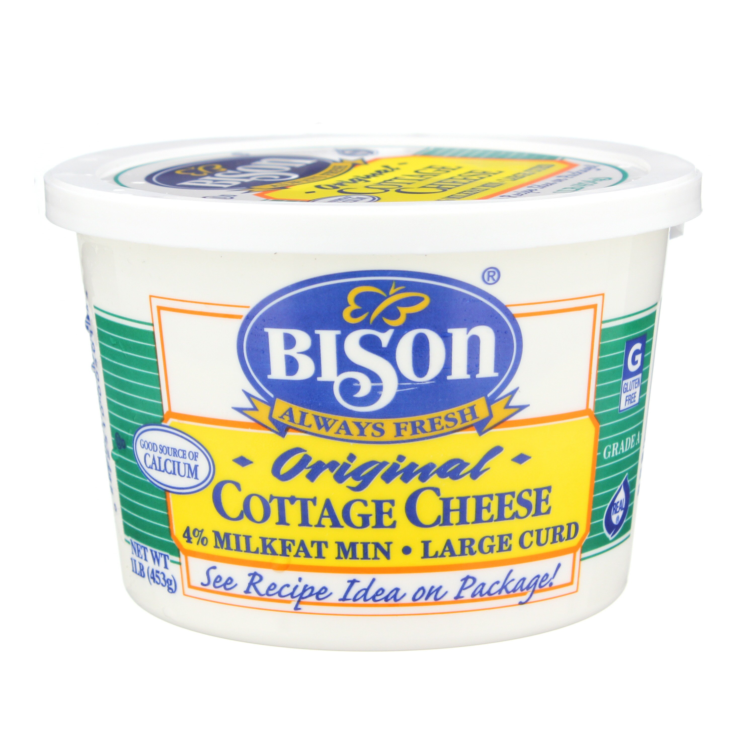 Bison Cottage Cheese, 4 Milkfat Min Large Curd Shop Cottage Cheese