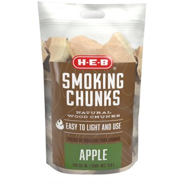 H-E-B Natural Applewood Wood Smoking Chunks, 720 cu. in.