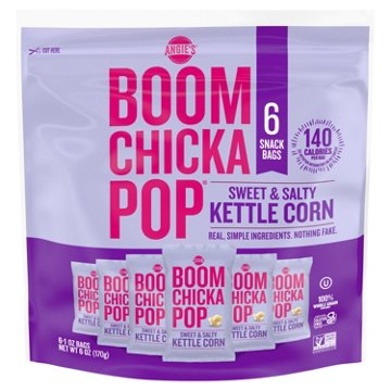 Angie's BOOMCHICKAPOP Sweet & Salty Kettle Corn Popcorn, 6 ct