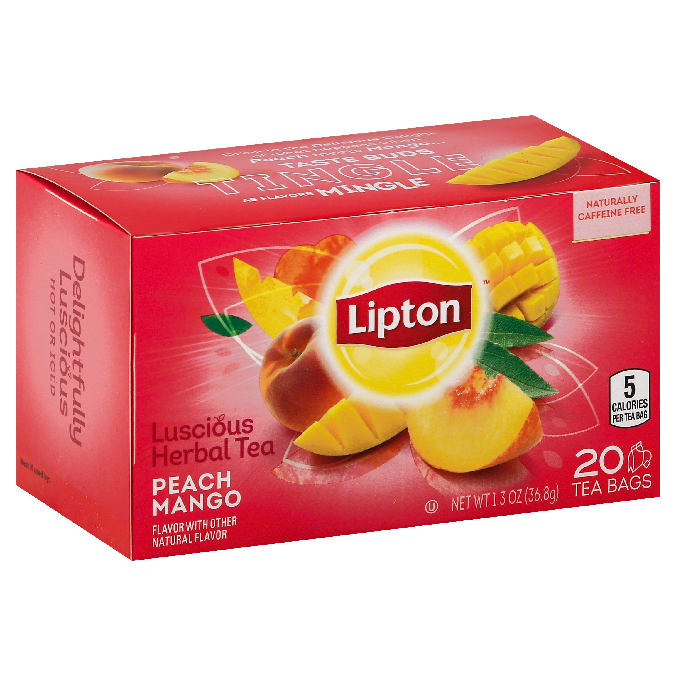 Lipton Herbal Tea Bags Peach Mango Shop Tea at HEB