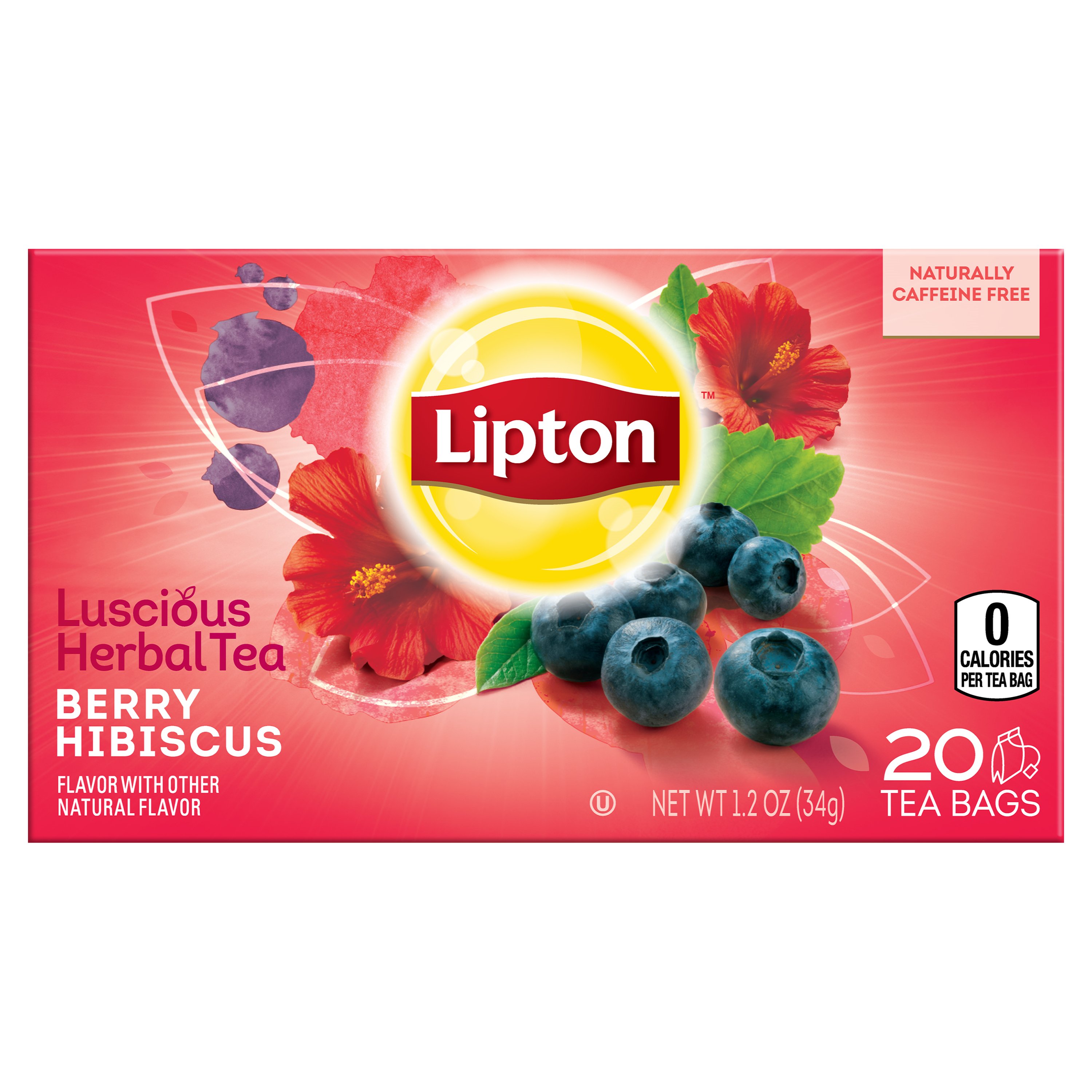 Lipton Lipton Herbal Tea Bags Berry Hibiscus Shop Tea at HEB