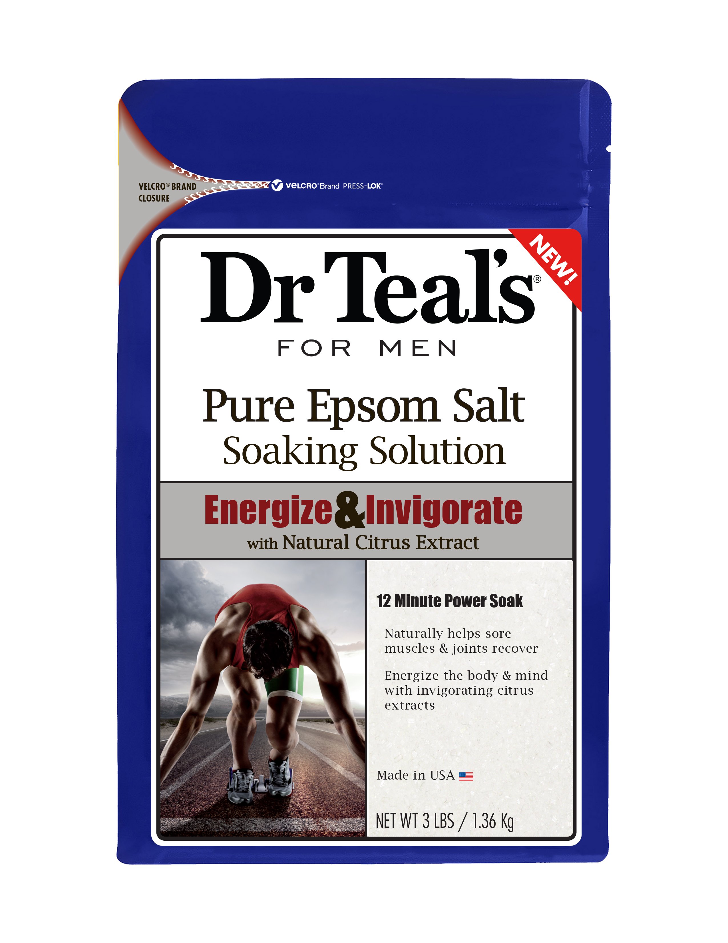 Dr Teal's for Men Pure Epsom Salt Solution Energize & Invigorate Shop