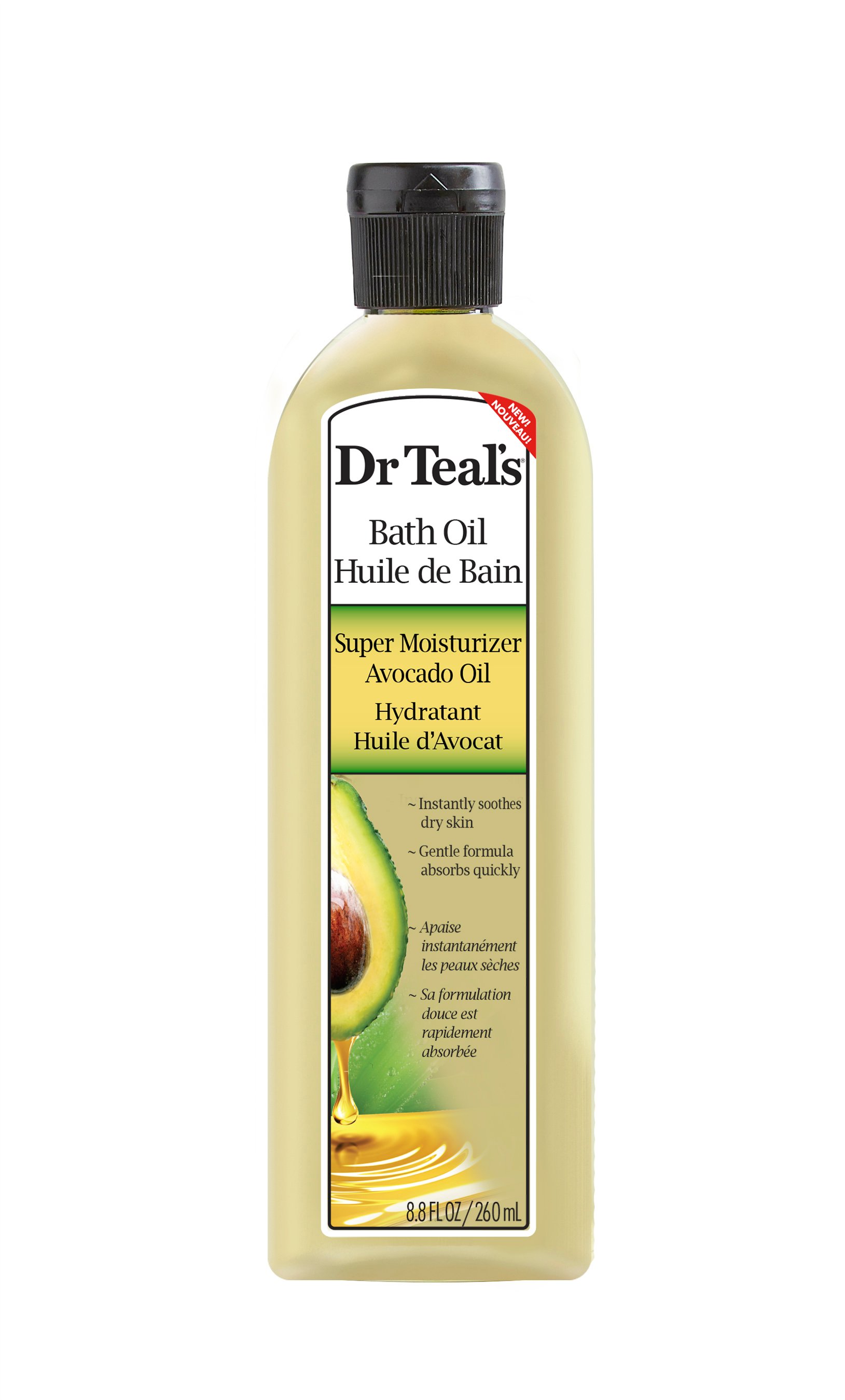 Dr Teal's Epsom Salt Bath Oil Super Moisturizer Avocado Oil Shop