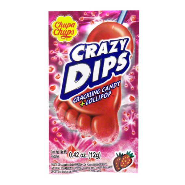 Chupa Chups Crazy Dips Strawberry - Shop Candy at H-E-B