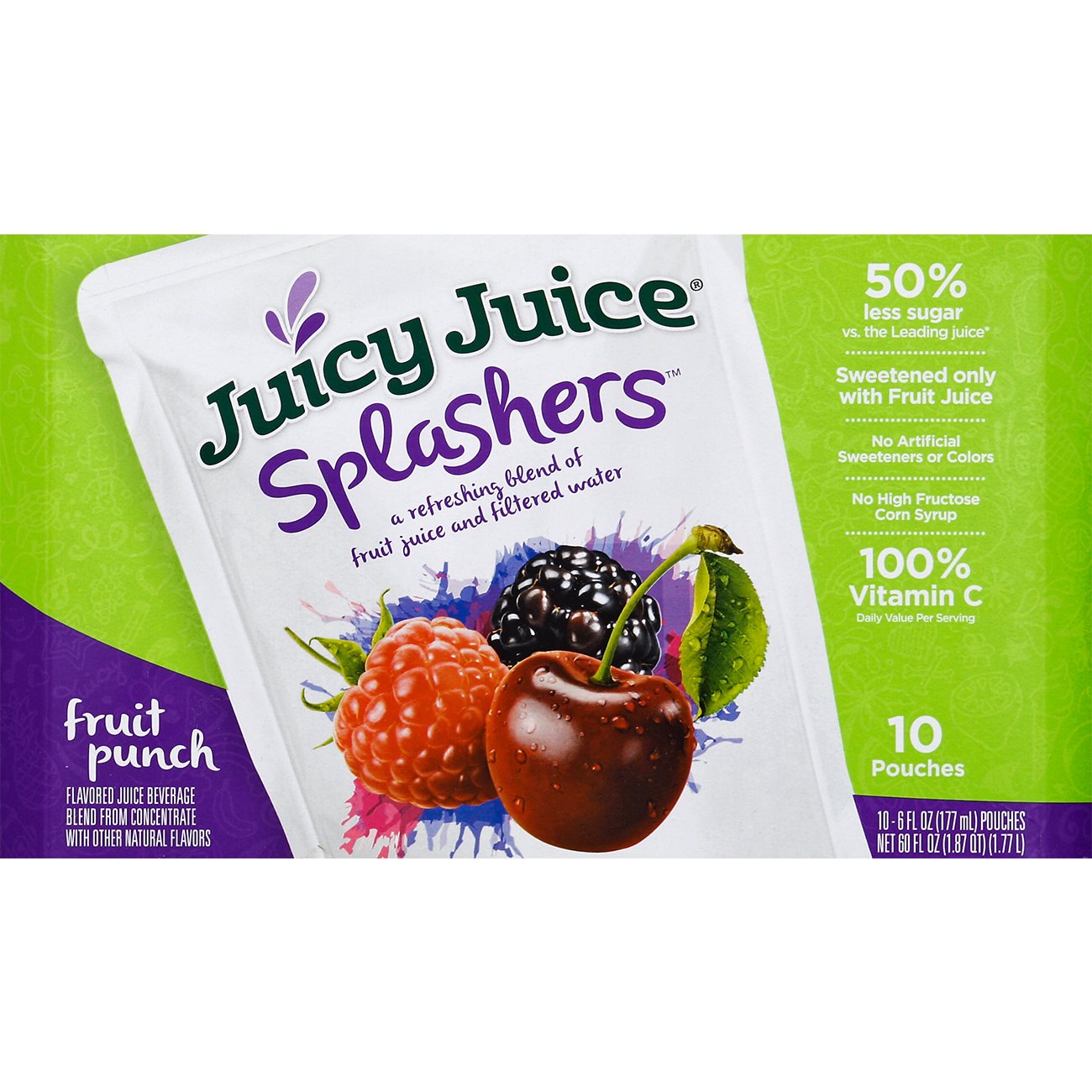 Juicy Juice Splashers Fruit Punch Juice Beverage 6 oz Pouches Shop Juice at HEB