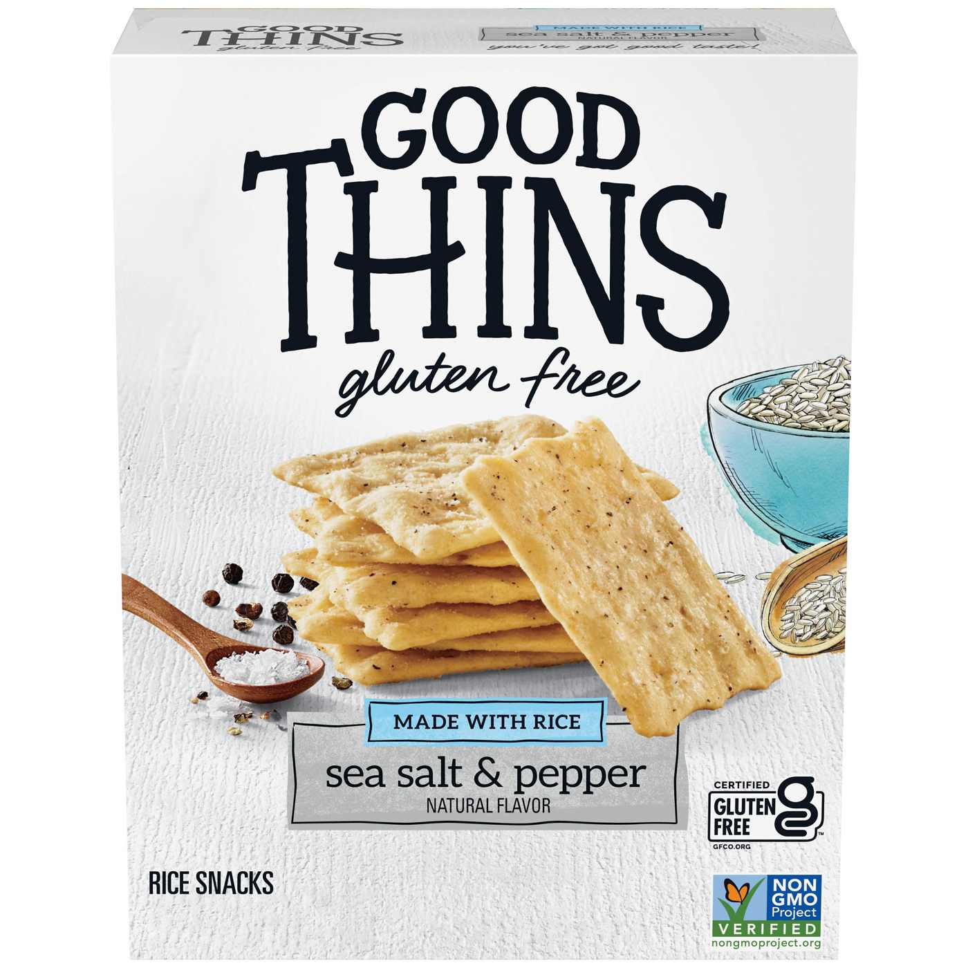 Good Thins Rice Snacks - Sea Salt & Pepper; image 1 of 4