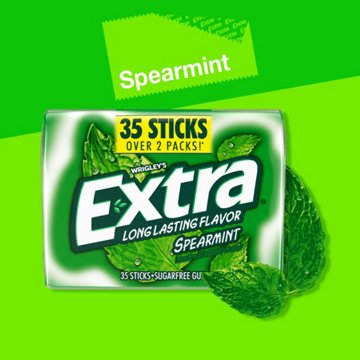 Extra Spearmint Sugar Free Chewing Gum, 35 pc