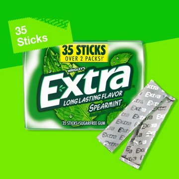 Extra Spearmint Sugar Free Chewing Gum, 35 pc