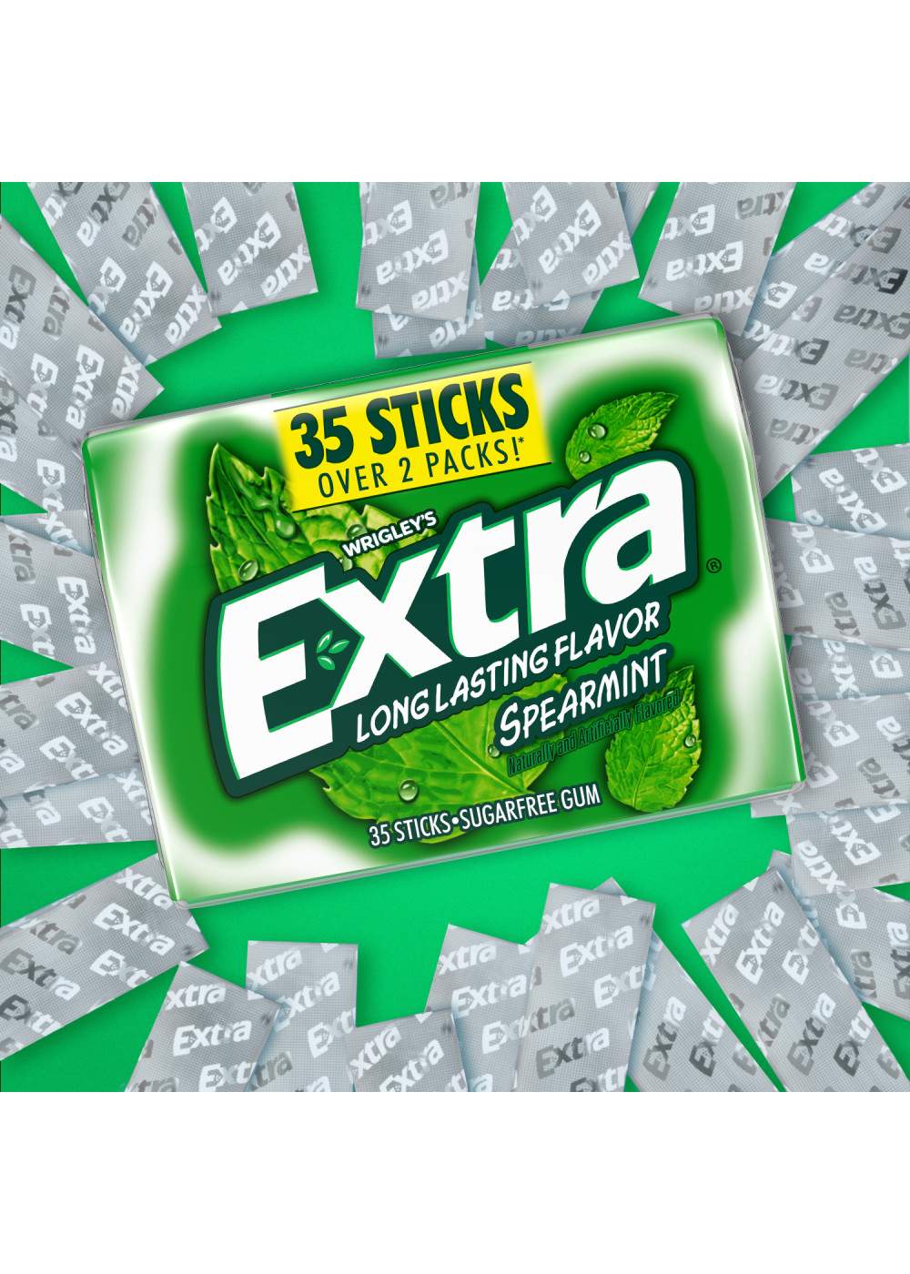 Extra Spearmint Sugar Free Chewing Gum; image 6 of 7