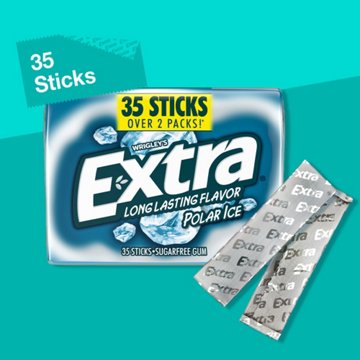 Extra Polar Ice Sugar Free Chewing Gum, 35 pc
