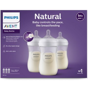 Avent Natural 9 oz Bottles, 3 ct
