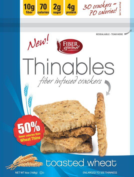 Fiber Gourmet Thinables Toasted Wheat Shop Crackers & Breadsticks at
