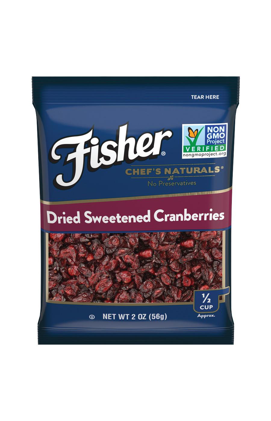 Fisher Chef's Naturals Dried Sweetened Cranberries; image 1 of 2