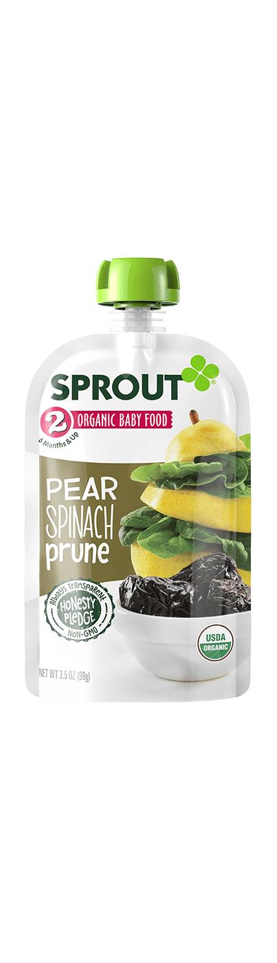 Sprout Stage 2 Pear Spinach Prune Organic Baby Food; image 1 of 2