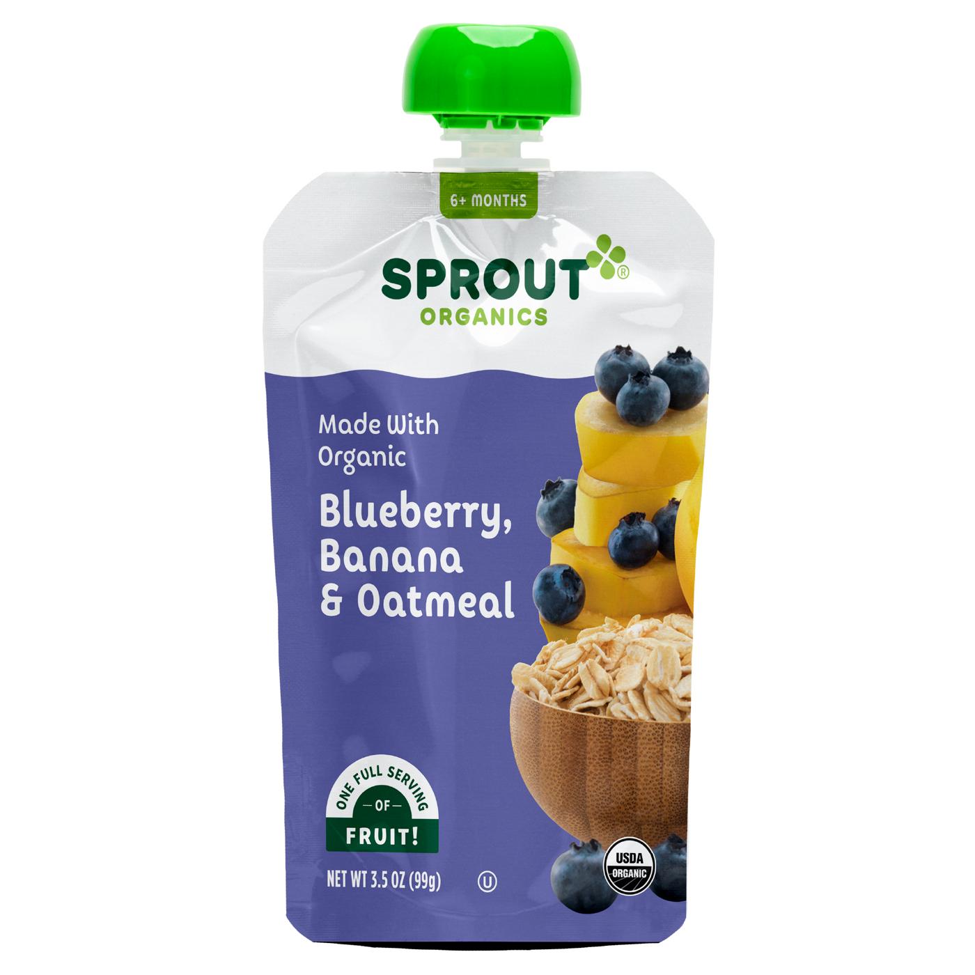 Sprout Organics Pouch - Blueberry Banana & Oatmeal; image 1 of 2