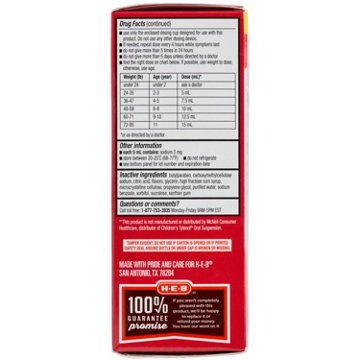 H-E-B Children's Pain Relief Grape Oral Suspension, 4 oz