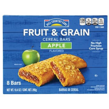Hill Country Fare Fruit & Grain Cereal Bars - Apple, 8 ct