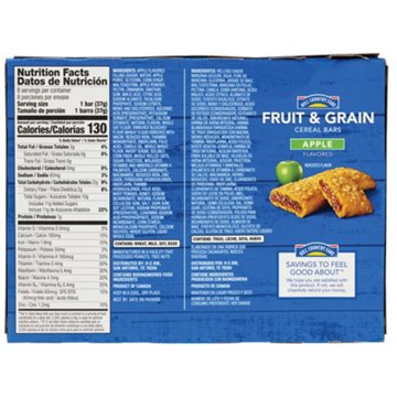 Hill Country Fare Fruit & Grain Cereal Bars - Apple, 8 ct