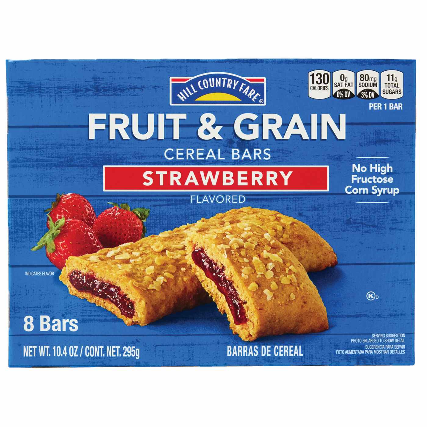 Hill Country Fare Fruit & Grain Cereal Bars - Strawberry; image 1 of 2