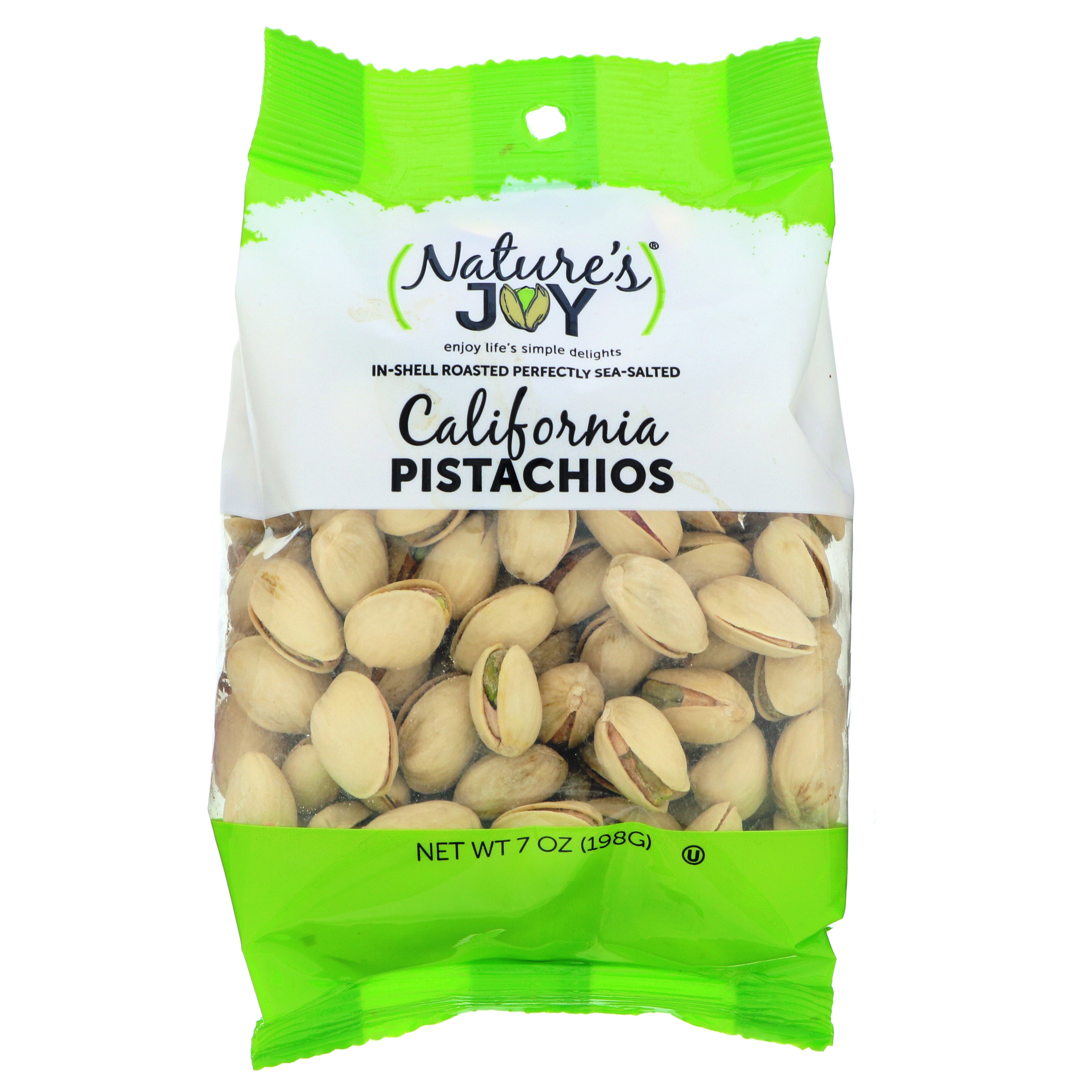 Nature's Joy Pistachios In Shell Roasted Sea Salted Shop Snacks