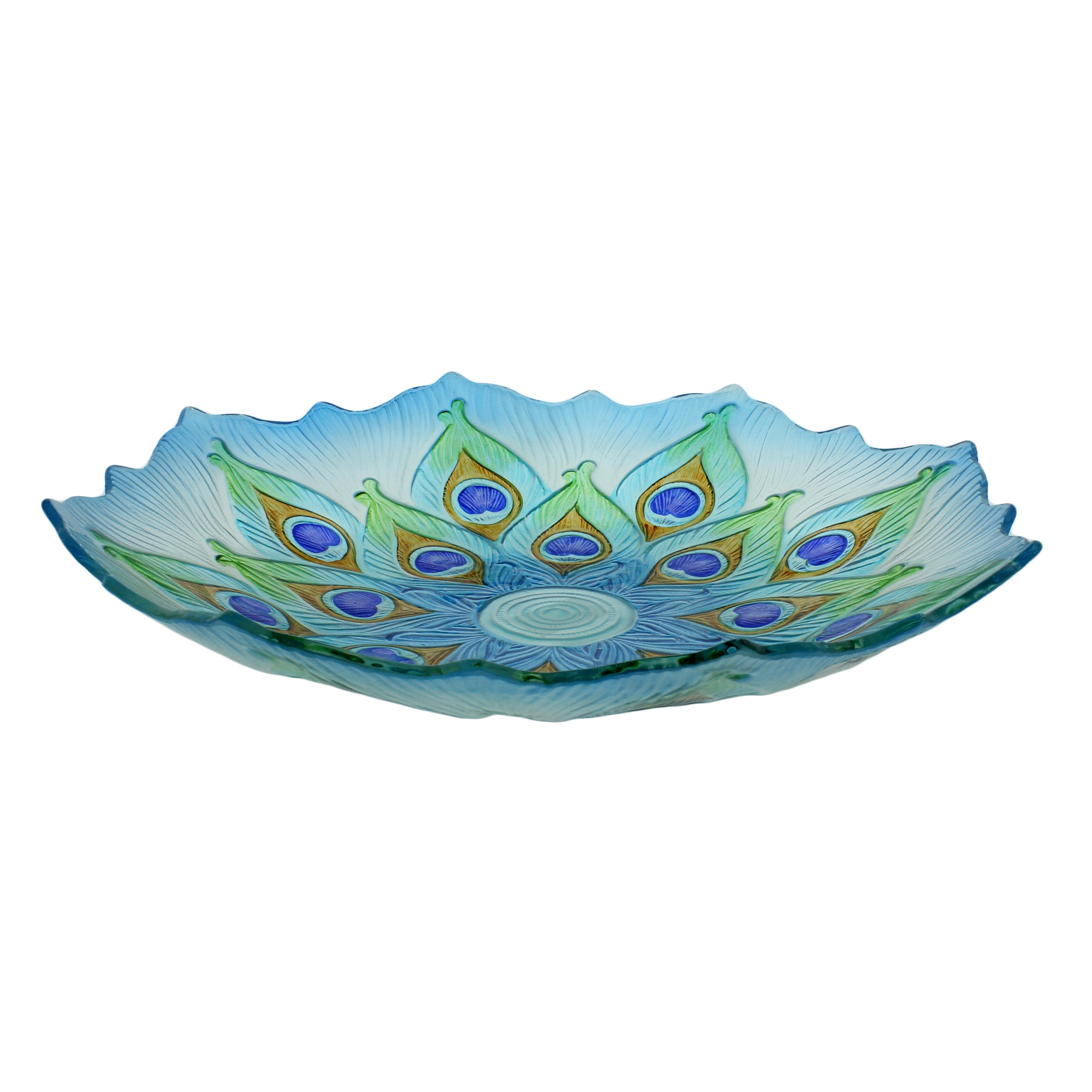 Evergreen Peacock Birdbath Shop Birdbaths at HEB