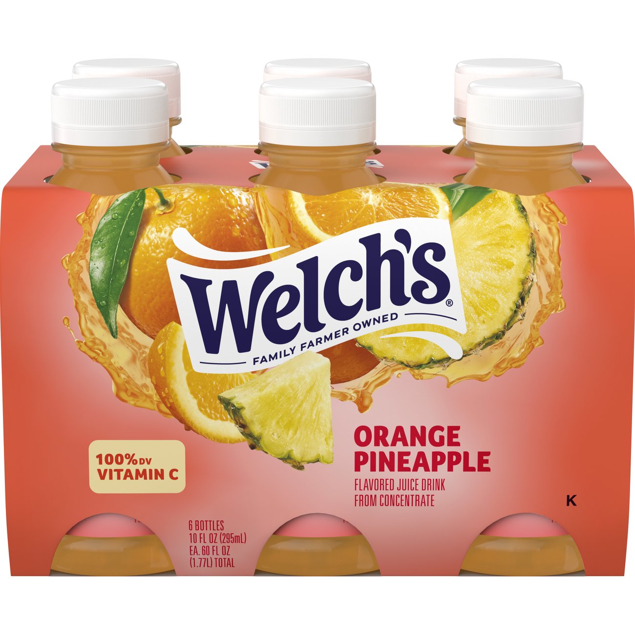 Welch's Orange Pineapple Juice Drink Bottles, 6 pk, 10 oz | Low