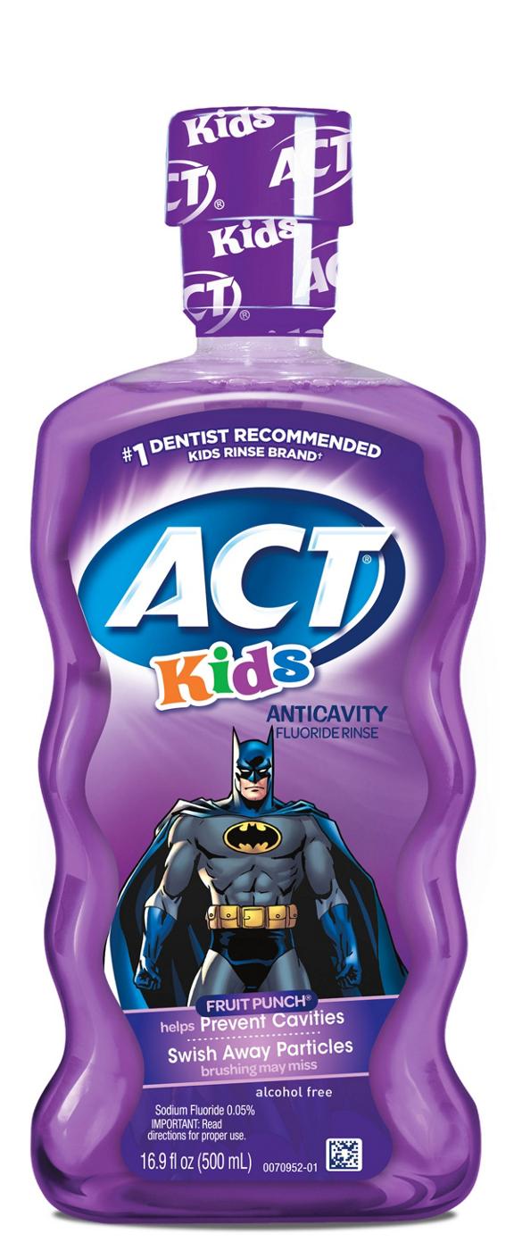 ACT Kids Anticavity Fluoride Rinse Batman, Fruit Punch; image 1 of 2