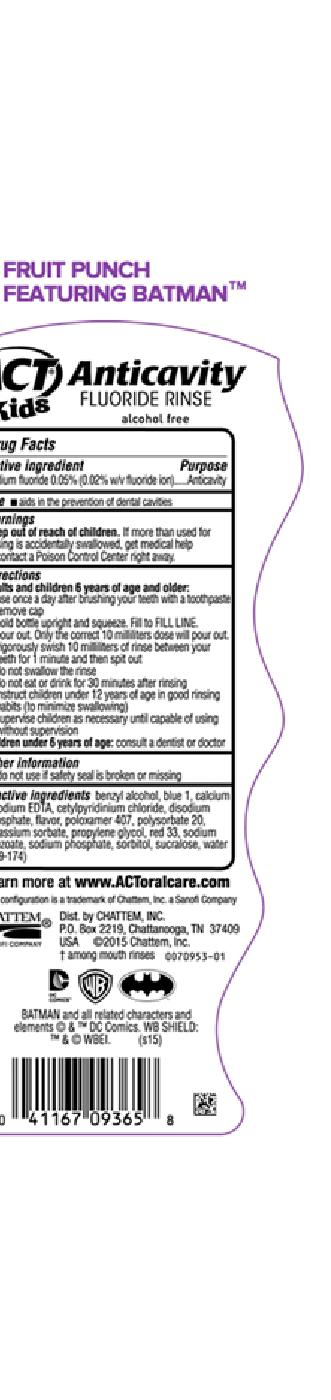 ACT Kids Anticavity Fluoride Rinse Batman, Fruit Punch; image 2 of 2