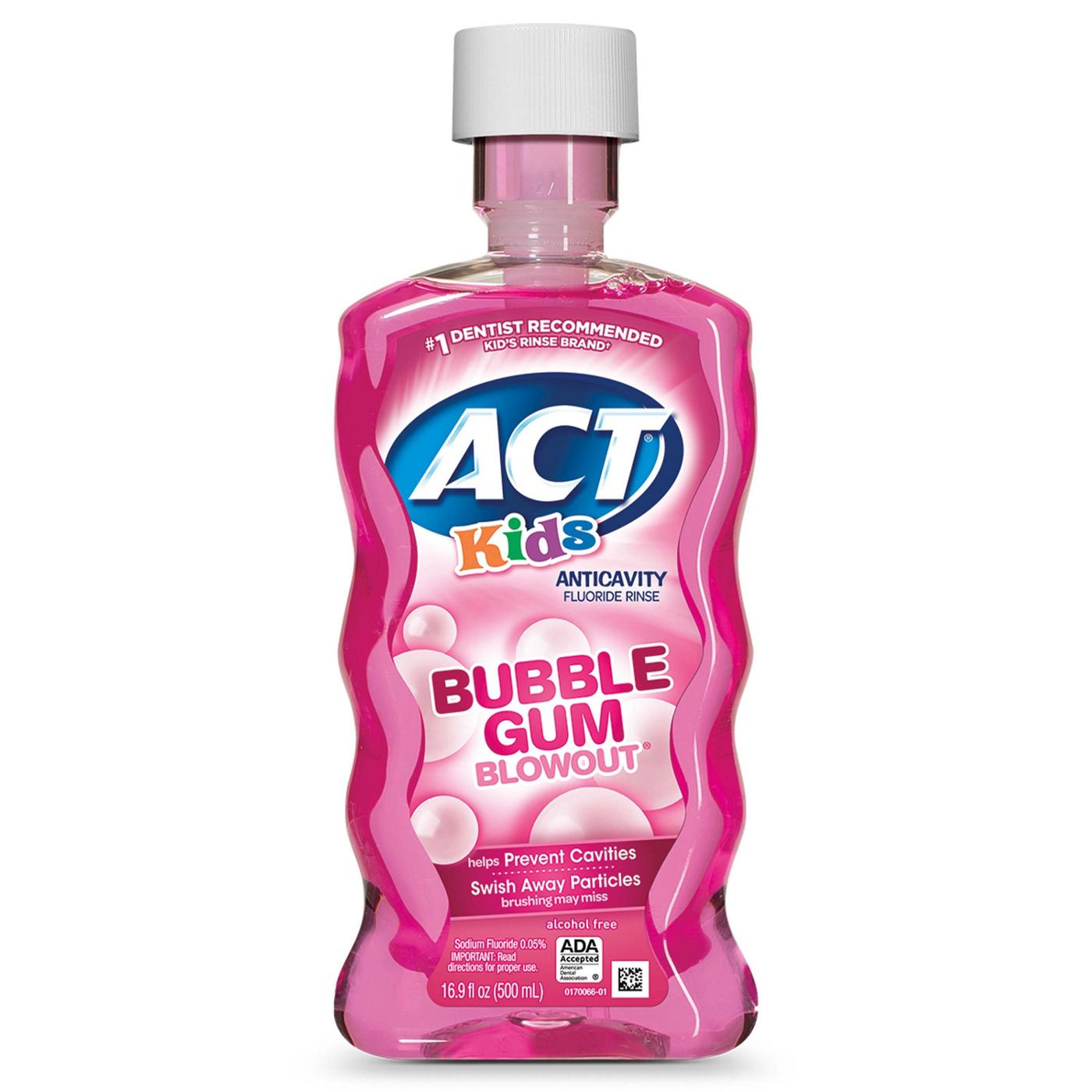 ACT Kids Anticavity Fluoride Rinse - Bubble Gum Blowout; image 1 of 3