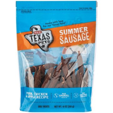H-E-B Texas Pets Dog Treats - Summer Sausage, 10 oz