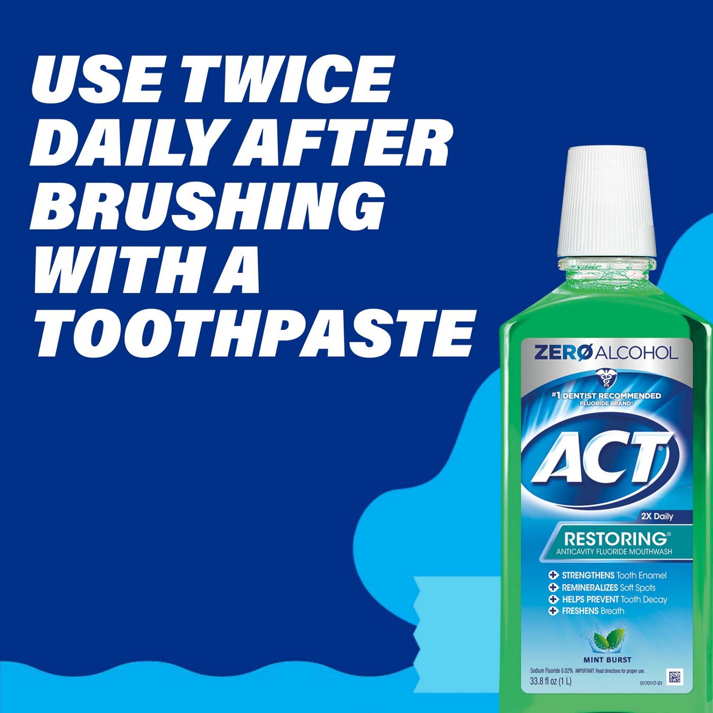 ACT Restoring Anticavity Fluoride Mouthwash - Mint Burst; image 2 of 5