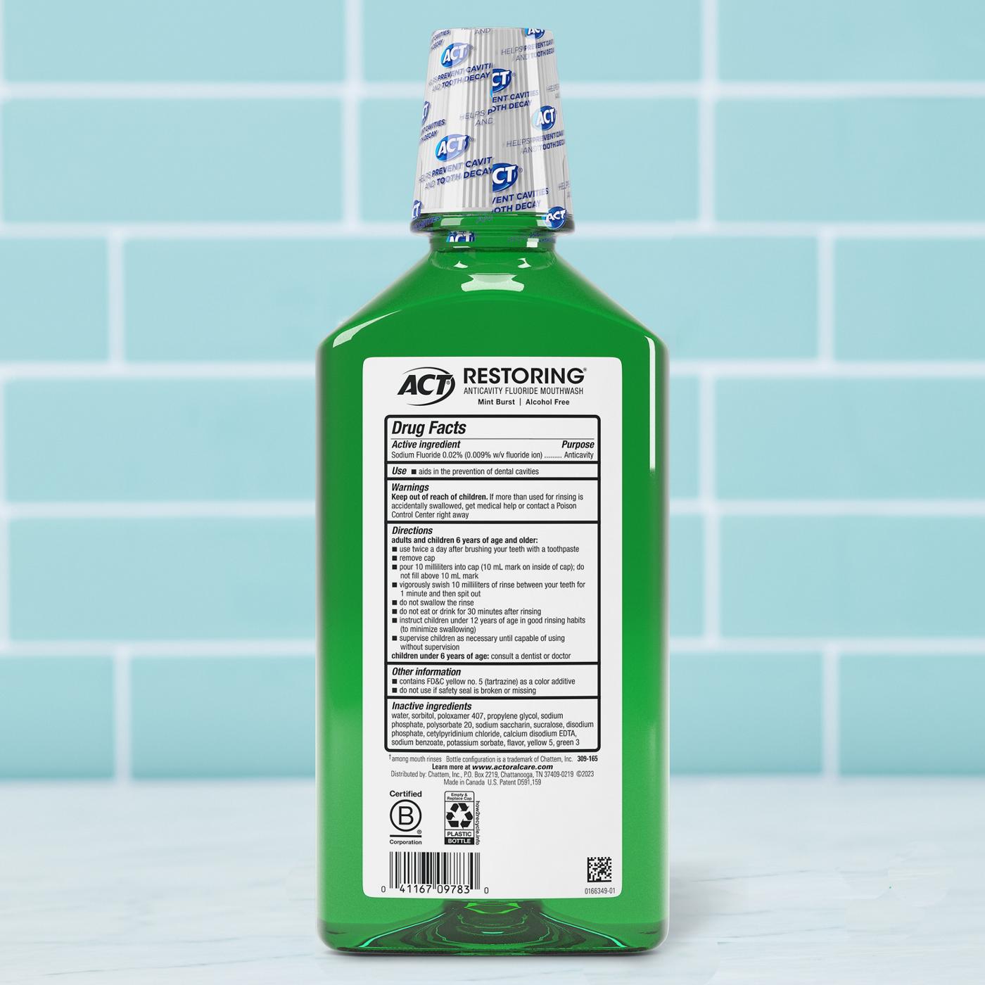 ACT Restoring Anticavity Fluoride Mouthwash - Mint Burst; image 5 of 9