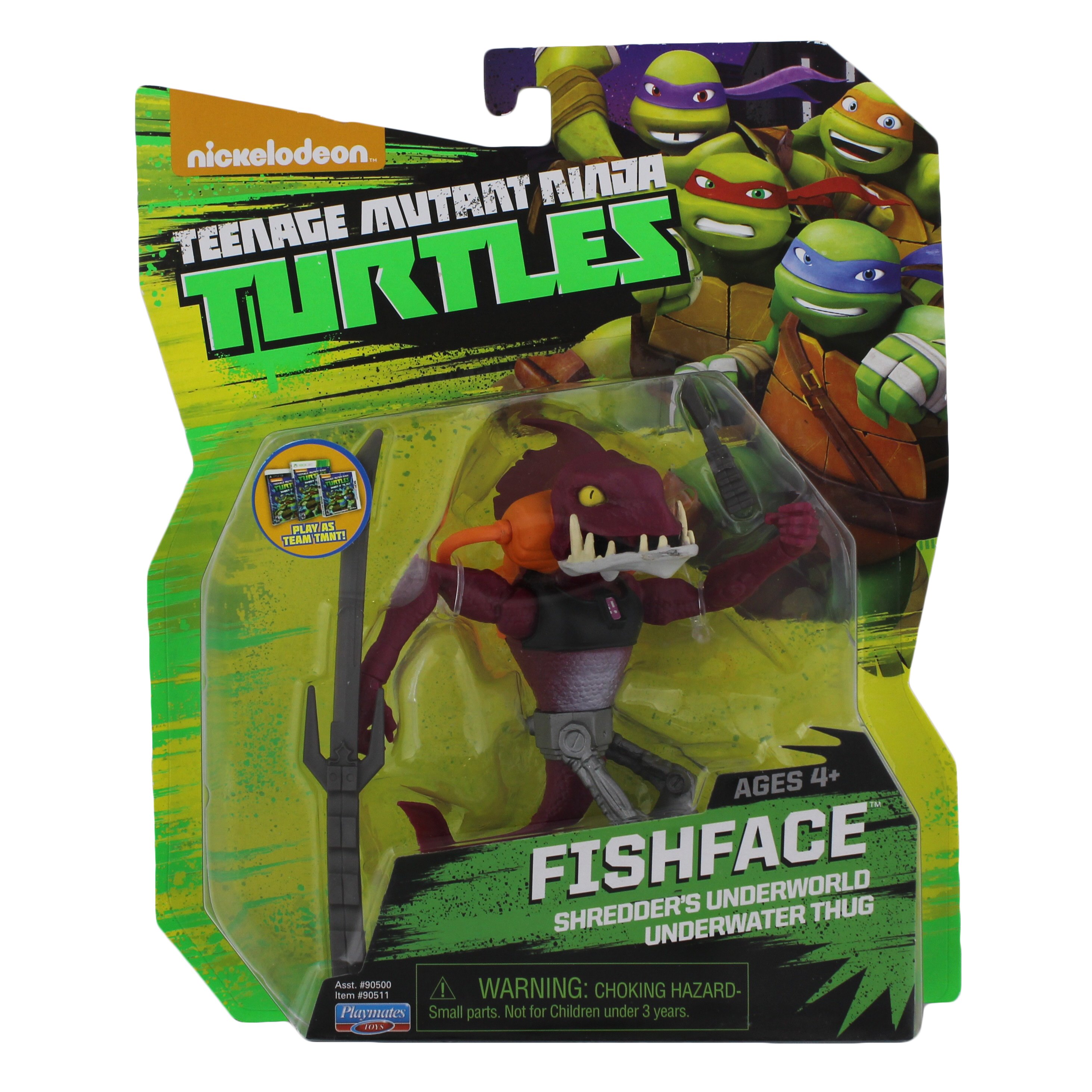FISHFACE Teenage Mutant Ninja Turtles TMNT 5"  Playmates Toy Figure #t4 