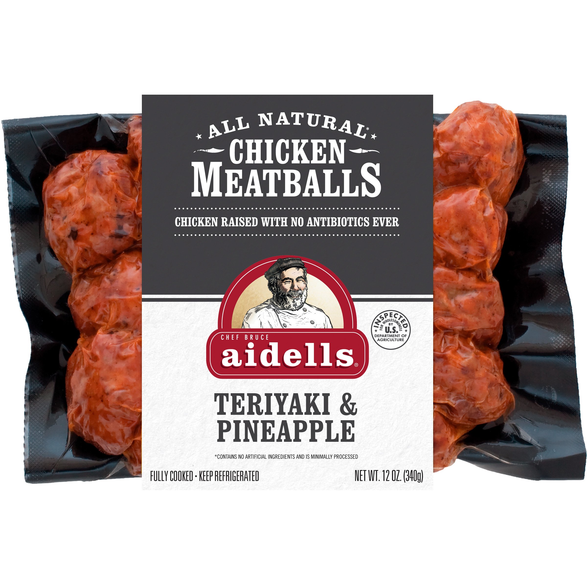 Aidells Chicken Meatballs, Teriyaki & Pineapple - Shop ...