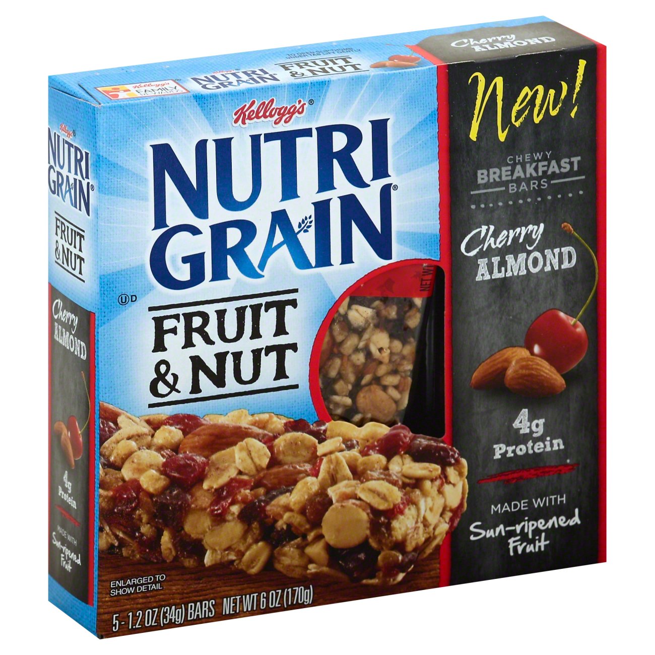 Kellogg's Nutrigrain Fruit & Nut Cherry Almond Chewy Breakfast Bars Shop Granola & Snack Bars