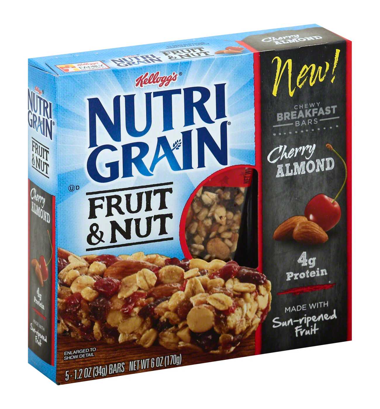 Kellogg's Nutrigrain Fruit & Nut Cherry Almond Chewy Breakfast Bars; image 1 of 2