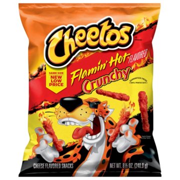 Cheetos Flamin' Hot Crunchy Cheese Flavored Snacks