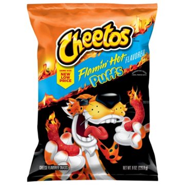 Cheetos Flamin' Hot Puffs Cheese Flavored Snacks