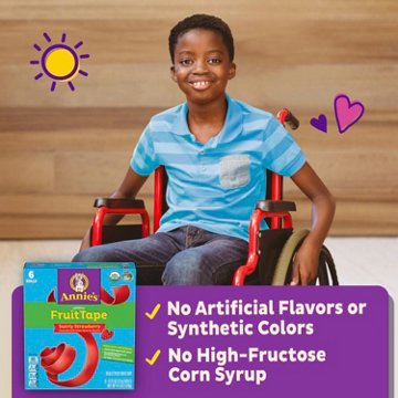 Annie's Organic Swirly Strawberry Fruit Tape, 6 ct